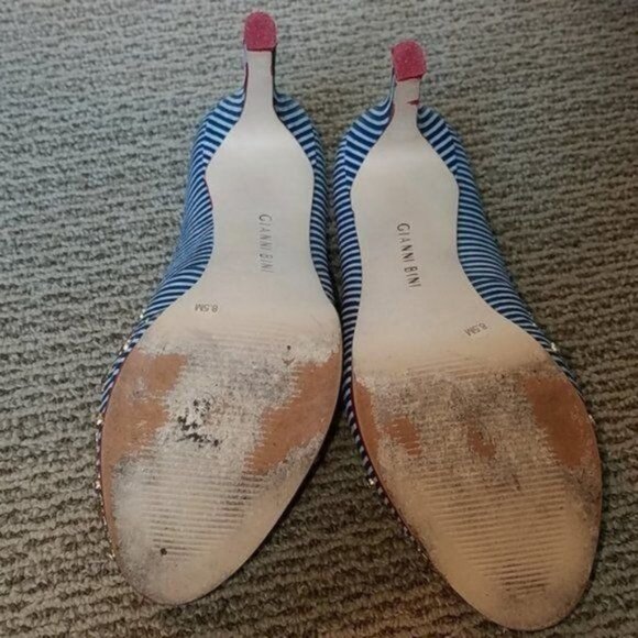 Gianni Bini Heel Shoes Stars Strips Stilettos Platform Pumps WOMEN'S WOMAN'S 8.5 - Picture 8 of 13